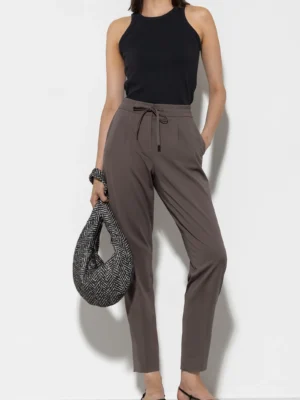 Luisa Cerano spodnie damskie jogger Punto Milano taupe