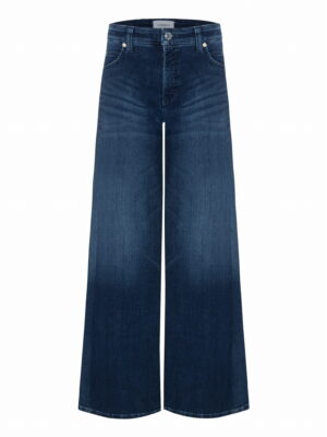 Cambio spodnie damskie jeansowe Palazzo Cropped w kolorze morskiej głębi