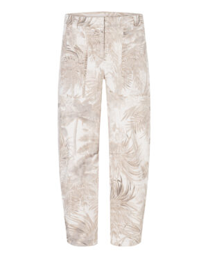 Cambio spodnie damskie Ocean O-Shape beżowe w print